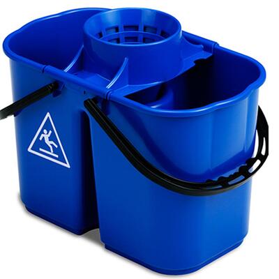 Fox- 8+6Lt Double Bucket With Squeezer-Blue Colour